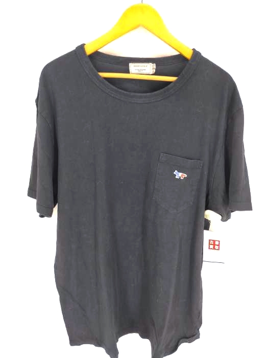 メゾンキツネ MAISON KITSUNE メゾンキツネ 刺繍クルーネックポケットTシャツ メンズ JPN：XXL
