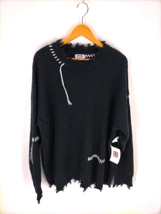 ユーズドフルギ USED古着 {{KZOOM MADE}} ダメージニット メンズ JPN：XL