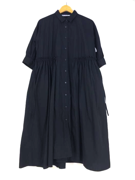 レイビームス Ray BEAMS ギャザー キリカエ シャツワンピース レディース  無