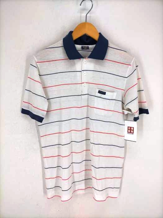 アディダス adidas 80s CLUB adidas デサント製 コットンポリ ボーダーポロシャツ メンズ  L