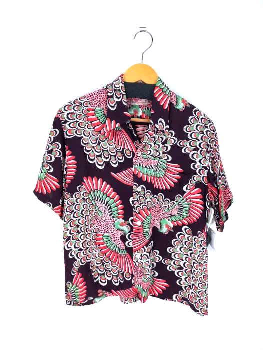 サンサーフ SUN SURF クジャク柄 レーヨン アロハシャツ メンズ JPN：S