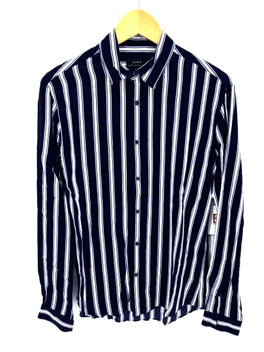 ZARA(ザラ) ストライプ柄ボタンシャツ メンズ  S