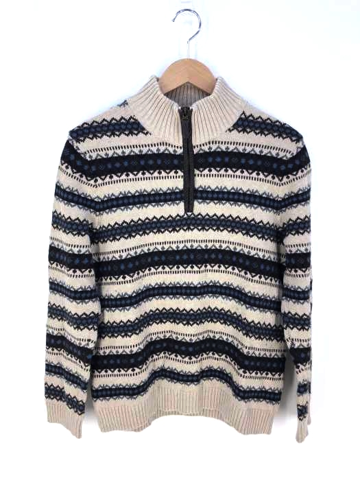 エディーバウアー Eddie Bauer ノルディック柄ハーフジップコットンニット メンズ JPN：S