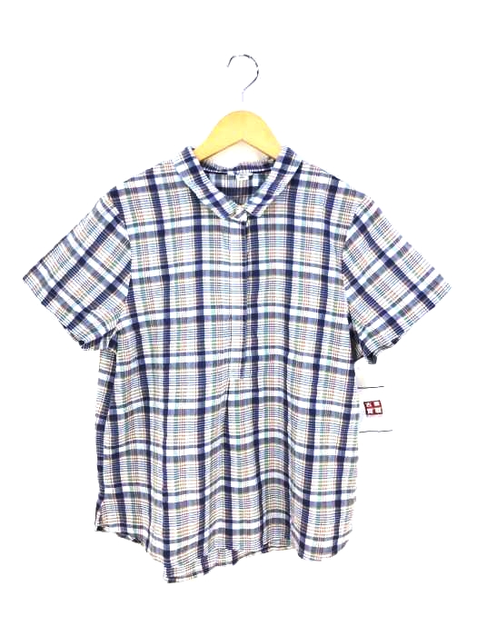 L.L.Bean(エルエルビーン) ハーフボタンチェックシャツ レディース L