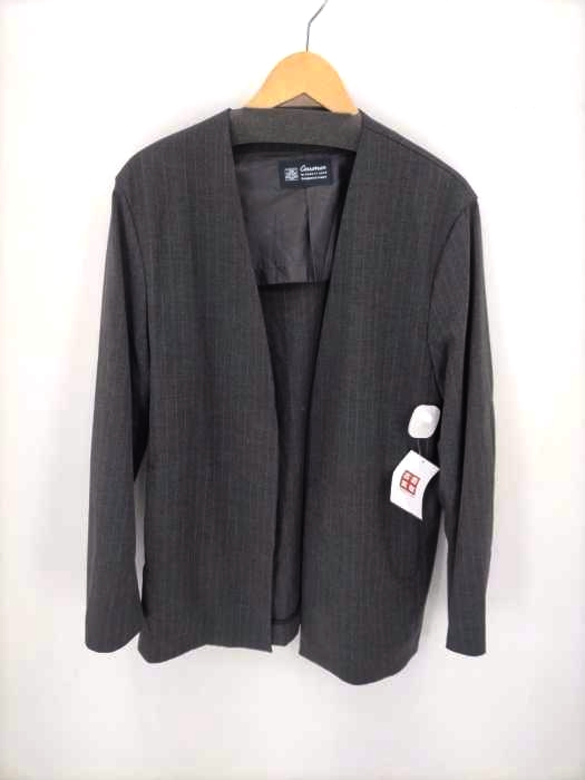 Adam et Rope(アダムエロペ) 18ss CARREMAN ノーカラーストライプジャケット メンズ JPN：M