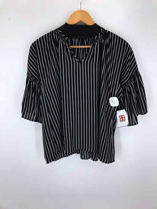 AZUL by moussy(アズールバイマウジー) シャーリングギャザーフレアスリーブブラウス レディース  S