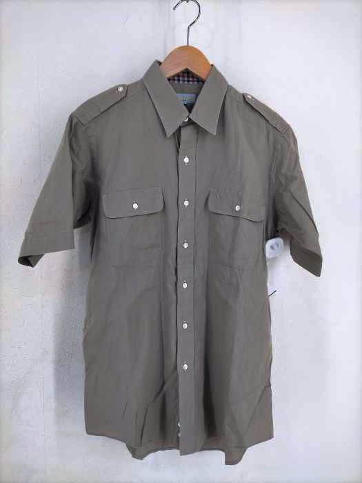 AQUASCUTUM(アクアスキュータム) エポレット付き半袖シャツ メンズ JPN：M