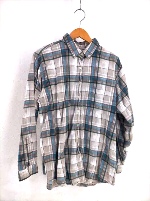 L.L.Bean(エルエルビーン) 80~90S NORTHWOODS MADE IN HUNGARY ハンガリー製 チェックネルシャツ メンズ  WOMENS REGULAR-LARGE