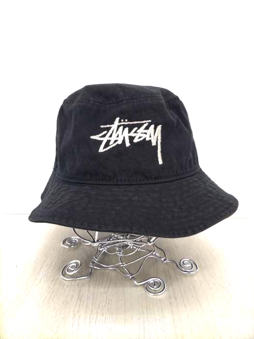 Stussy(ステューシー) ロゴ刺繍 バケットハット メンズ  L/XL