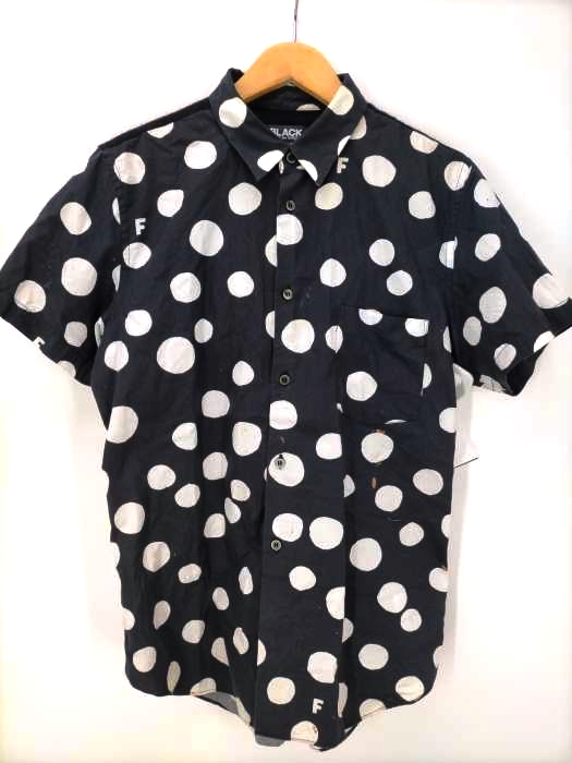 BLACK COMME des GARCONS(ブラックコムデギャルソン) ドット ウール地切替 総柄シャツ メンズ JPN：L