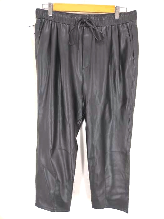 ザラ ZARA フェイクレザー タックテーパードパンツ レディース  L