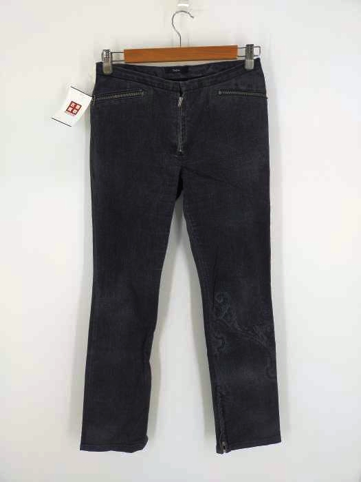 バジュラ bajra プリント ブラックデニムパンツ メンズ JPN：M