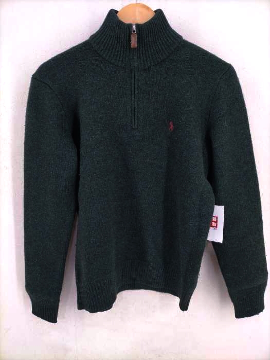 ポロバイラルフローレン Polo by RALPH LAUREN LAMBS WOOL ハーフジップ プルオーバーニット ユニセックス メンズ import：M