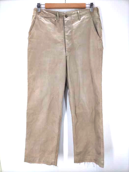 ユーズドフルギ USED古着 40S-50S U.S.ARMY KHAKI チノトラウザーズ メンズ 表記無