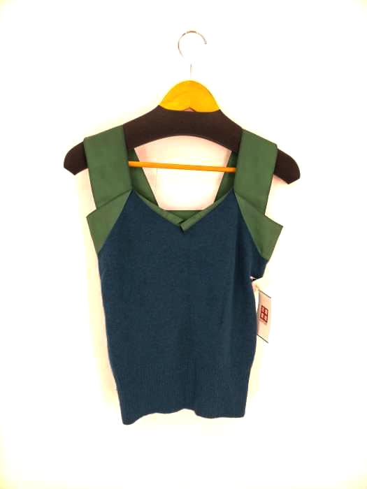 ヴィヴィアンウエストウッドレッドレーベル Vivienne Westwood RED LABEL ウールアンゴラ ニット切替 タンクトップ レディース JPN：2