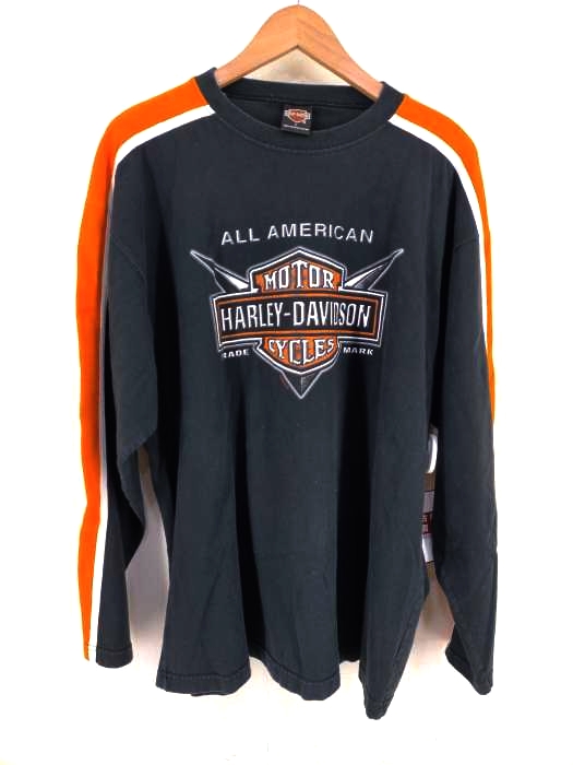 ハーレーダヴィットソン HARLEY DAVIDSON ラインスリーブカットソー メンズ JPN：L