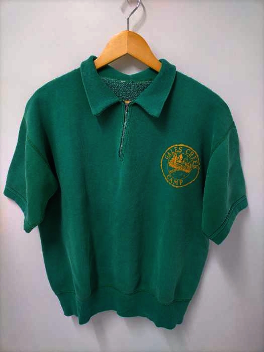 ユーズドフルギ USED古着 60S CCジップ アルミ片爪ジップ CALES CREEK CAMP ハーフジップS/Sスウェット メンズ  表記無