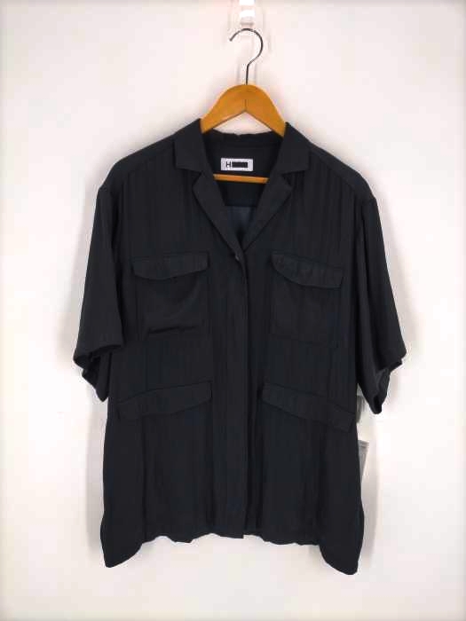 H BEAUTY & YOUTH UNITED ARROWS(エイチビューティーアンドユースユナイテッドアローズ) SATIN OPEN COLLAR SHORT SLEEVE SHIRT レディース JPN:S