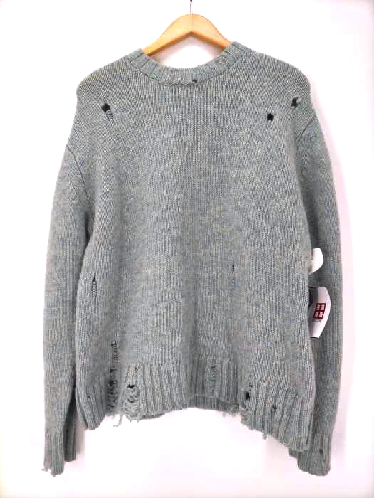 UNUSED(アンユーズド) 20AW 3g crew neck damage knit メンズ JPN:2