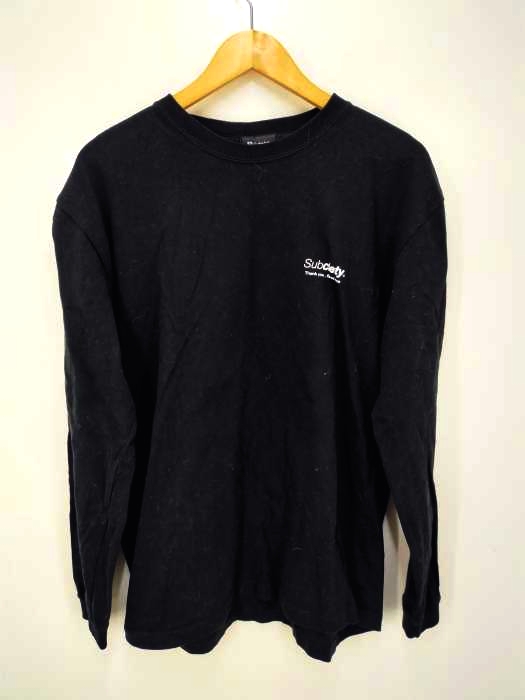 Subciety(サブサエティ) ユリ 花 ロンT 長袖 ペイズリー バックプリント メンズ JPN：XL