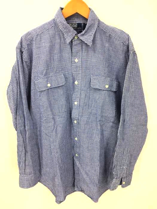 Polo by RALPH LAUREN(ポロバイラルフローレン) チェックフロントポッケロングスリーブシャツ メンズ JPN：M