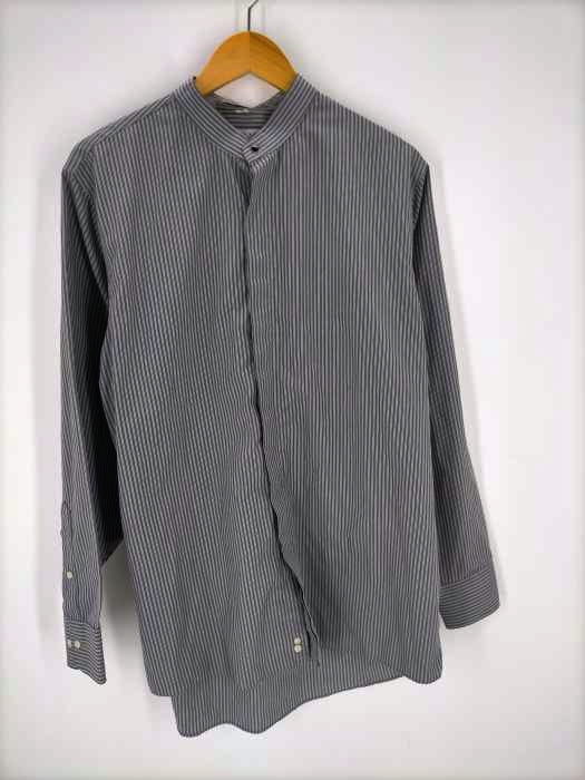 USED古着(ユーズドフルギ) ストライプ スタンドカラーシャツ メンズ  15 1/2