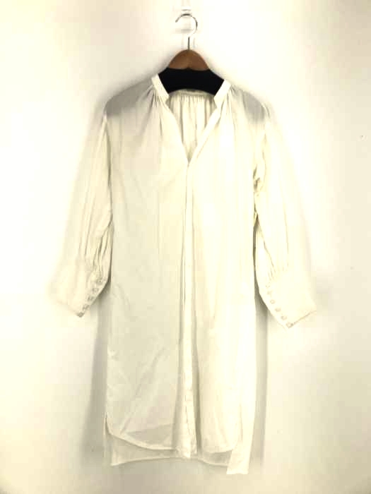 MACPHEE(マカフィー) 18SS コットン ギャザースリーブシャツワンピース レディース JPN:36