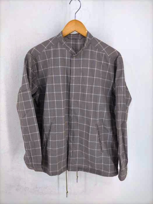 UNITED ARROWS green label relaxing(ユナイテッドアローズグリーンレーベルリラクシング) バンドカラー チェック柄シャツジャケット メンズ JPN：M