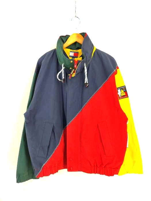 TOMMY HILFIGER(トミーヒルフィガー) 90s SAILING GEAR マルチカラーナイロンジャケット メンズ JPN：L