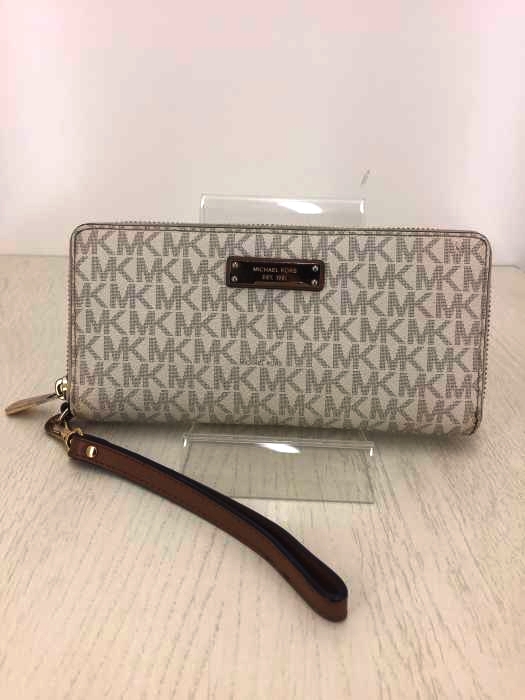 Michael Kors(マイケルコース) シグネチャー柄 モノグラム柄 ジェットセット ロゴ ラウンドファスナー レディース 表記無