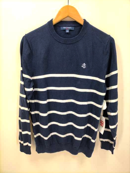 BROOKS BROTHERS(ブルックスブラザーズ) クルーネック コットンボーダーニット メンズ JPN：L