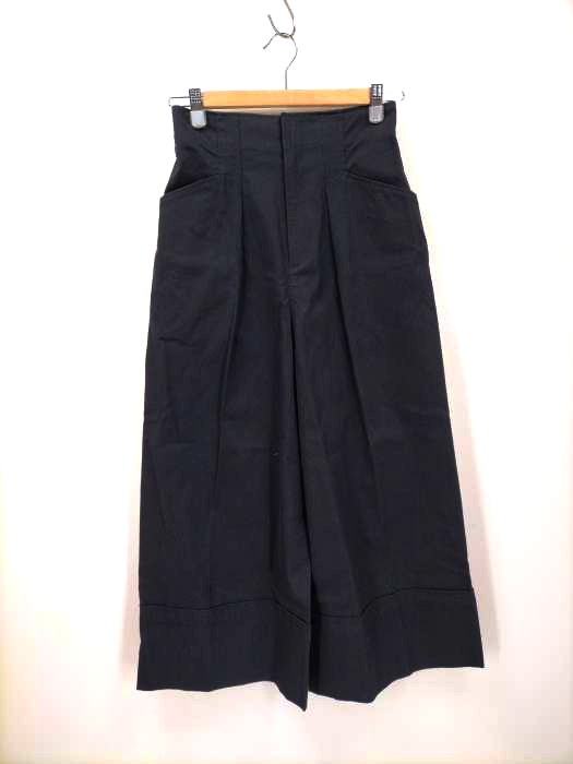 LANVIN en Bleu(ランバンオンブルー) コットンストレッチワイドパンツ レディース  36