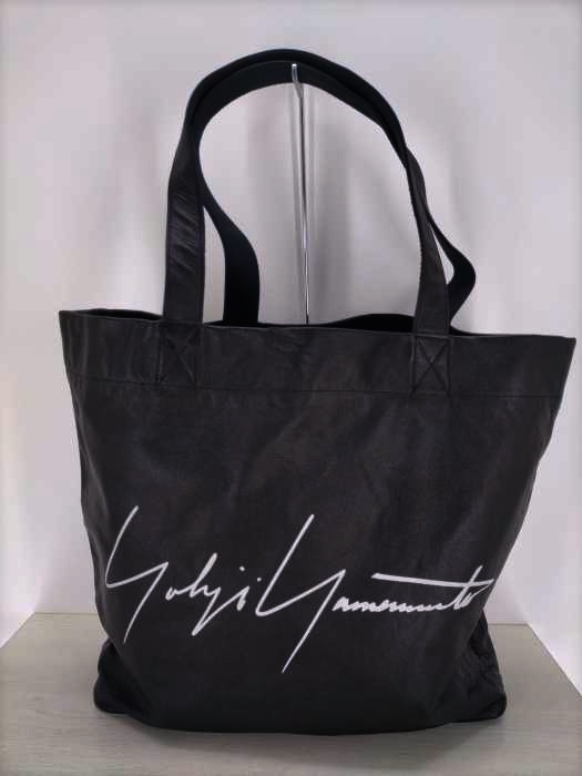 Yohji Yamamoto(ヨウジヤマモト) シグネチャーロゴレザートートバッグ メンズ 表記無