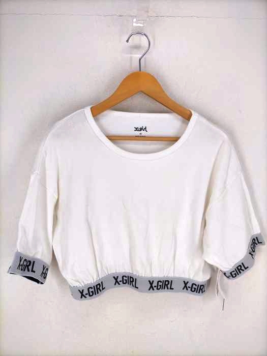 X-girl(エックスガール) 22SS LOGO CROPPED TOP レディース JPN：M