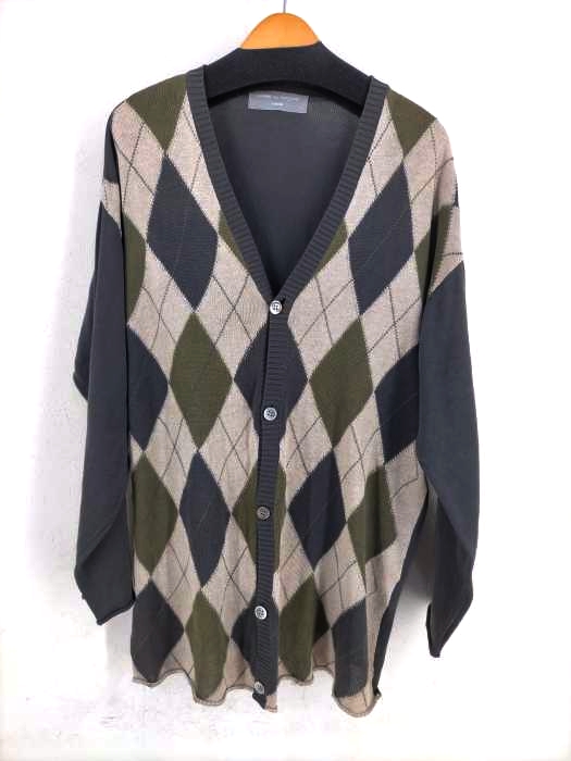 COMME des GARCONS HOMME(コムデギャルソンオム) AD1997 98SS アーガイル柄シルク混コットンカーディガン メンズ 表記無