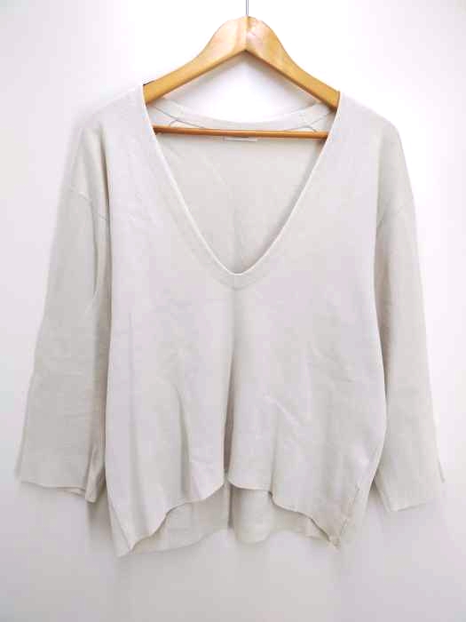 BEAUTY & YOUTH UNITED ARROWS(ビューティーアンドユースユナイテッドアローズ) コットンディープVネックニットプルオーバー レディース FREE