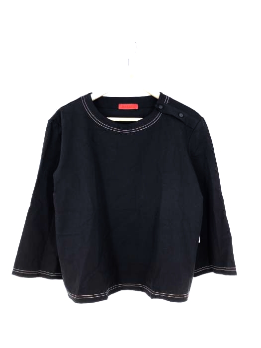 マックスアンドコー MAX & CO. ショルダーボタン ストレッチ ボートネックカットソー レディース import：XL