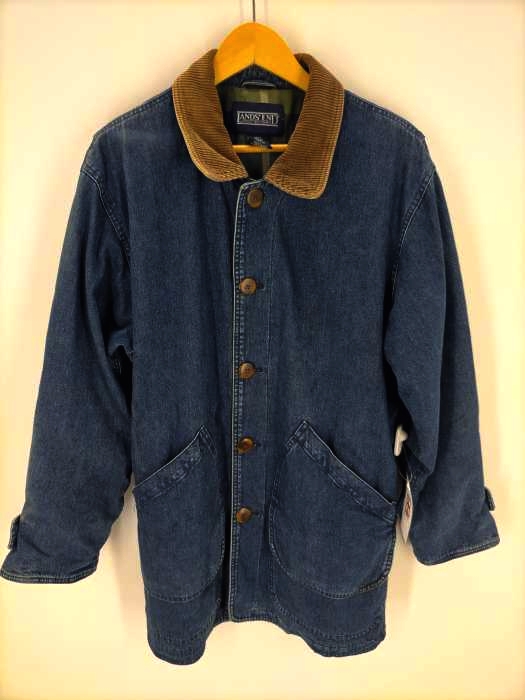 ランズエンド LANDS END 90S 裏地チェック襟コーデュロイデニム
