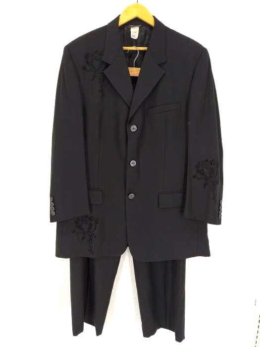 ジャンニヴェルサーチ GIANNI VERSACE 刺繍 3Bシングルテーラードジャケットセットアップ メンズ 表記無