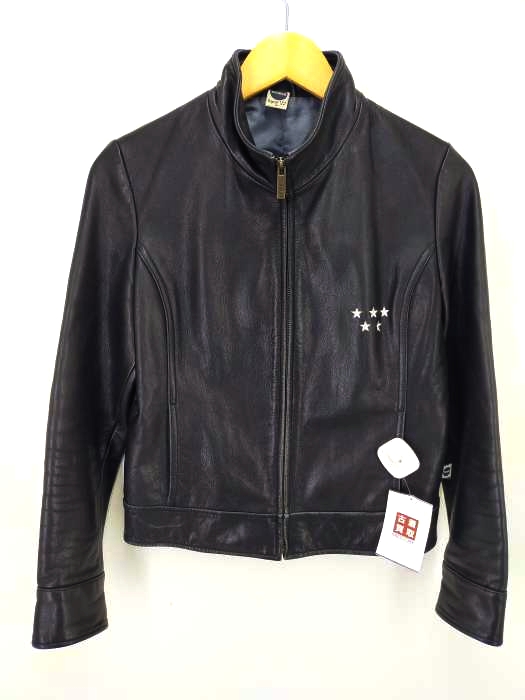 ユーズドフルギ USED古着 {{BLUE MARIN }} シングルレザージャケット レディース  M