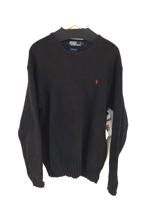 Polo by RALPH LAUREN(ポロバイラルフローレン) 90S ポニー刺繍コットンニット メンズ import:M