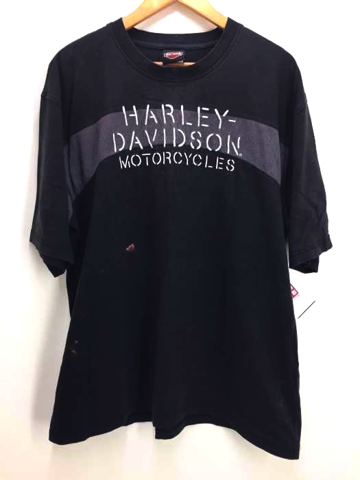 HARLEY-DAVIDSON(ハーレーダビッドソン) ロゴ刺繍クルーネックTシャツ メンズ FREE