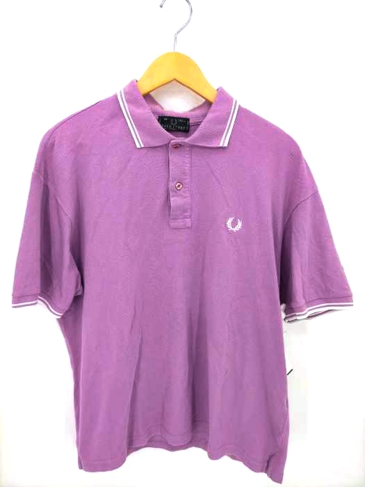 FRED PERRY(フレッドペリー) ロゴ刺繍鹿の子ポロシャツ メンズ JPN：48