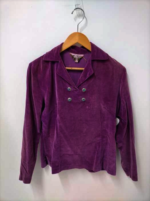 USED古着(ユーズドフルギ) 70s USA製 {{Jones Western Store}} ベロアプルオーバー 片側サイドジップ TALON ZIP メンズ ONE SIZE