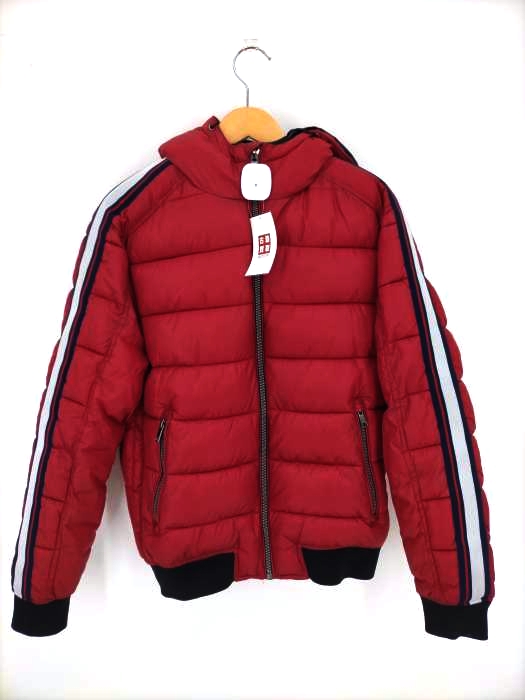 ZARA(ザラ) サイドライン フーデッド中綿ジャケット メンズ JPN：M