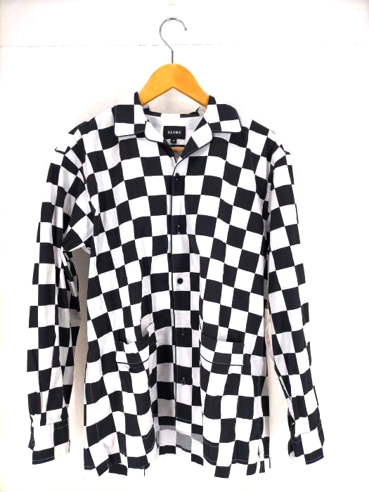 ビームス BEAMS チェッカーフラッグ パジャマシャツ メンズ JPN：S