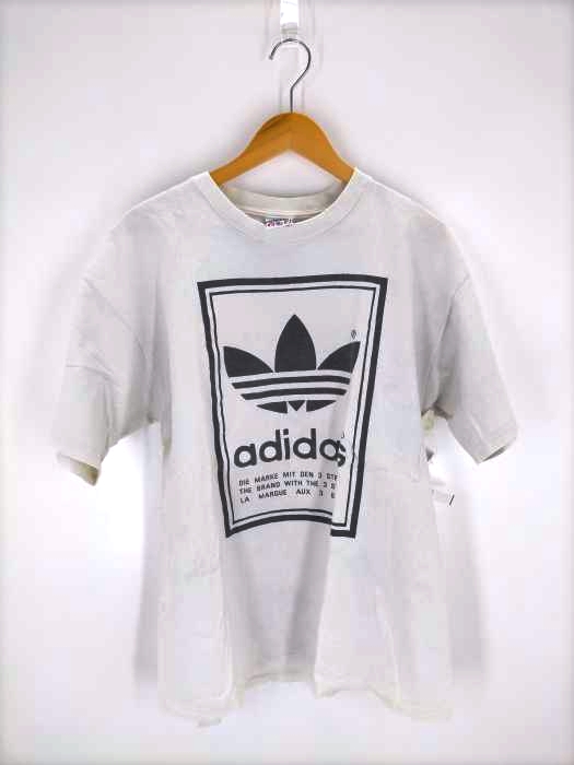 adidas(アディダス) 80S USA製 トレフォイルロゴ 両面プリントTシャツ メンズ JPN：L