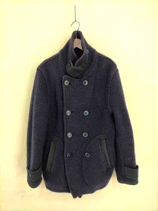 ブルーブルー BLUE BLUE ウールニットピーコート メンズ JPN:2