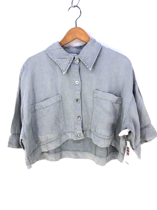 ZARA(ザラ) クロップドシャツ レディース import：S