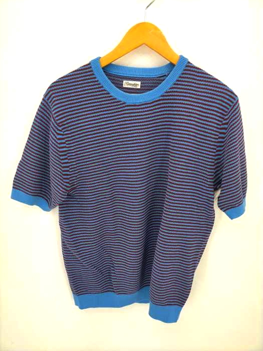 Camoshita UNITED ARROWS(カモシタユナイテッドアローズ) ボーダーコットンニットTシャツ メンズ JPN:M